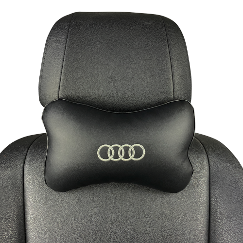 Подушки под шею Подушка под шею черная с вышивкой Audi