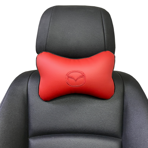 Подушки под шею Подушка под шею красная с вышивкой Mazda (Красная)